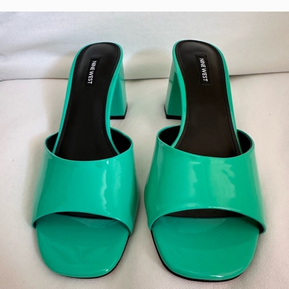 NIB Nine West Ferris Light Green Size 6 Block Heel Sandals! - Picture 4 of 15